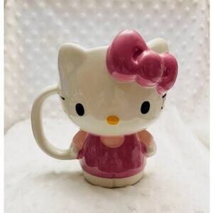 Hello Kitty 3D Full Body Dark Pink Bow 20oz Tall Mug-NEW